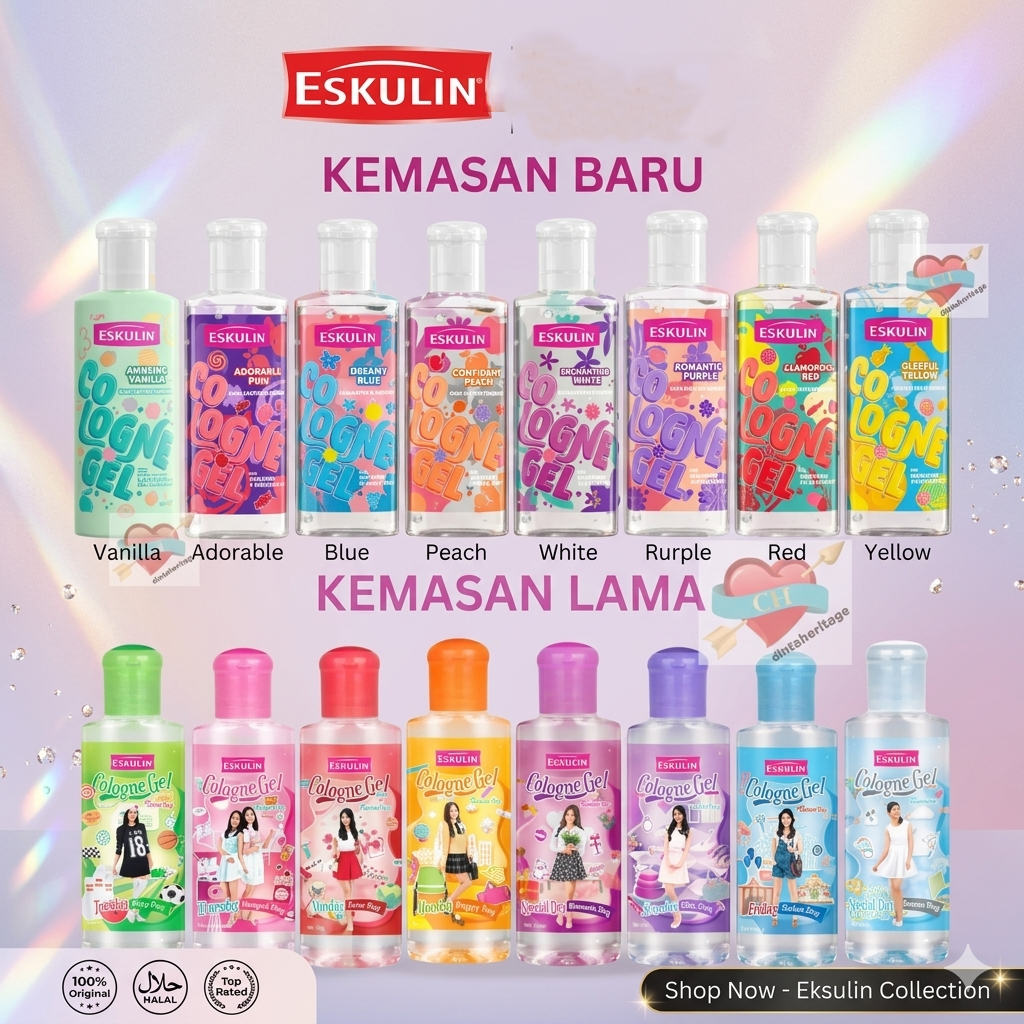 Eskulin Cologne Gel 100ml - Parfum Gel Wangi Tahan Lama & Pelembab Moisturizer Body Mist Viral