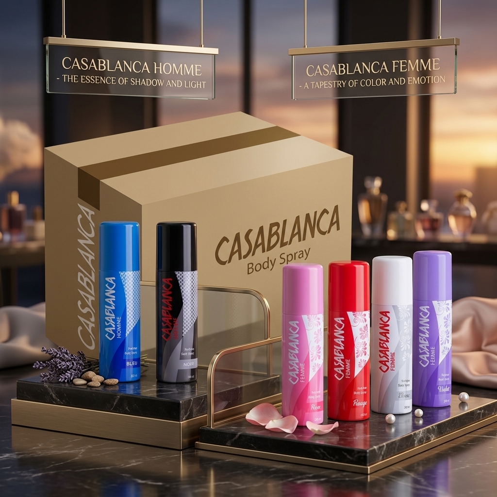 CASABLANCA Homme Perfume Body Spray 100ml – Minyak Wangi Lelaki / Men Body Spray Deodorant (Argent / Bleu / Cuivre / Noir / Petunia / Vert)