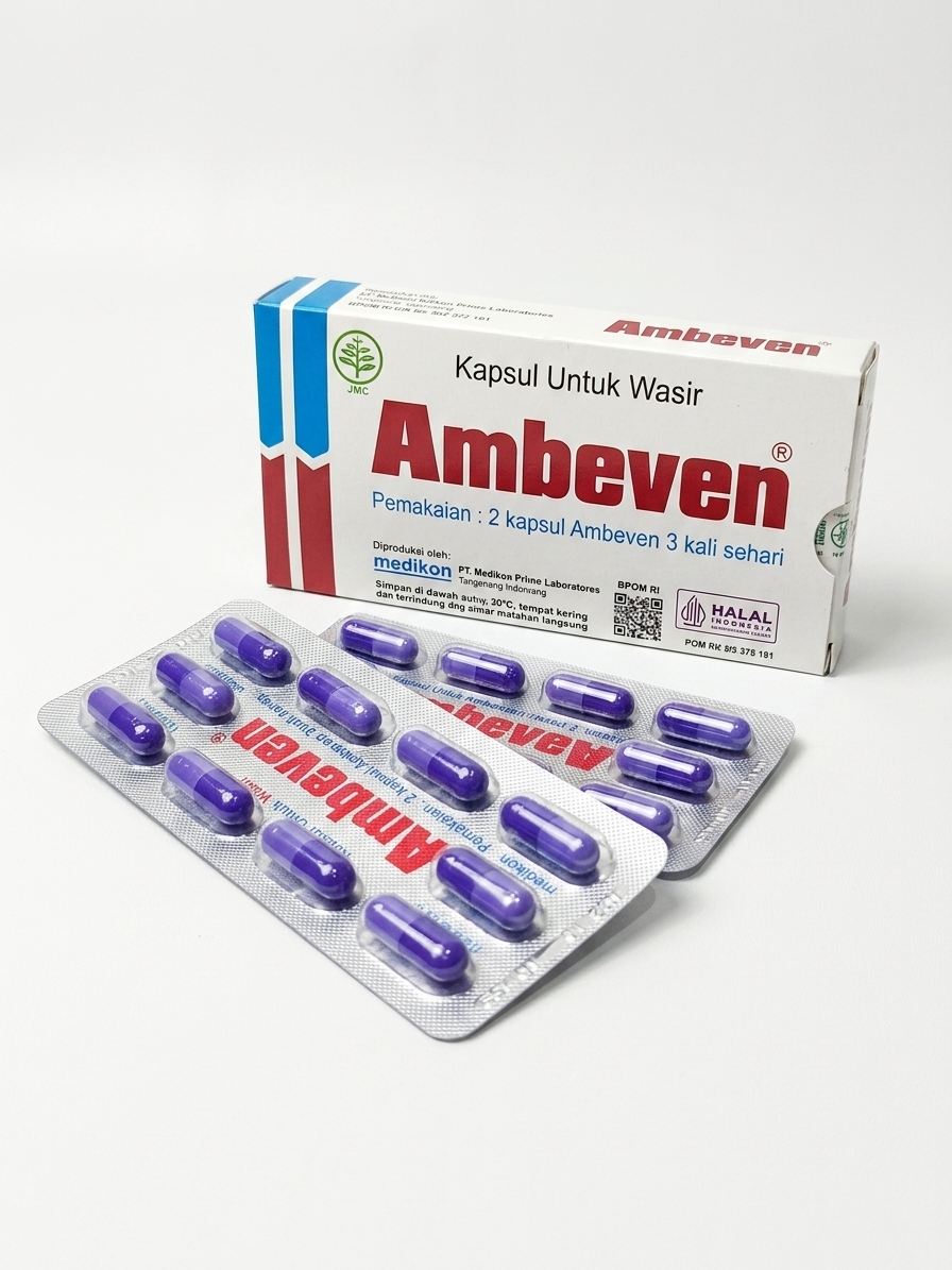 AMBEVEN Kapsul Obat Wasir & Ambeien Herbal (1 Blister)